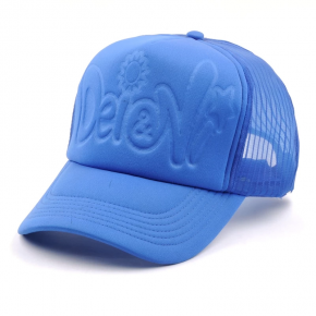 5 panels embossed foam mesh cap trucker hat