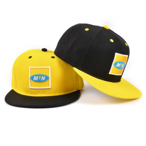 flat brim embroidery logo acrylic snapback hats in china