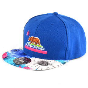 printed brim embroidery acrylic snapback caps custom on sale