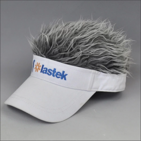 Hairpiece embroidery white sun visor