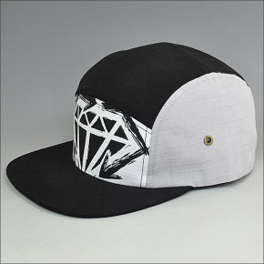 Custom print flat brim snapback cap