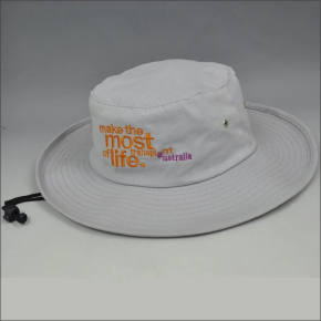 Custom embroidery fish man bucket hat