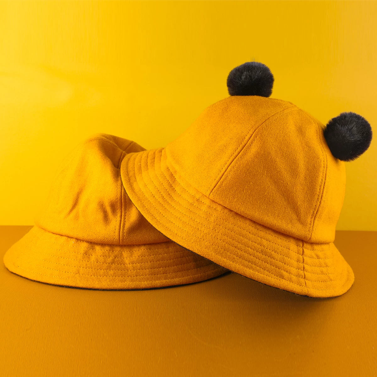 plain no logo yellow suede bucket hats deaign_yythk.png